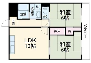 西京極グリーンハイツ【5階】の間取り