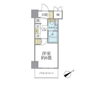 レスピール川崎【7階】の間取り