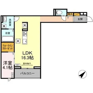 CLASSEUM都賀【2階】の間取り