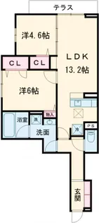 セレスティア新宿【2階】の間取り