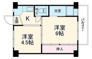 ビレッジハウス山中【2-403号室】の間取り