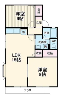 ファミール陽光台A【1階】の間取り