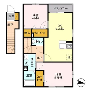 ボンヌール マキ【2階】の間取り