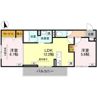 D-RESISIA大橋【1階】の間取り