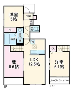 COLORS WING−A【1階】の間取り
