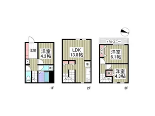 Regina大宮【1階】の間取り