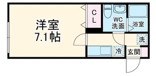 Calme川越【1階】の間取り