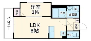 カーサリッツ八千代台【201号室】の間取り