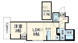 カーサリッツ八千代台【303号室】の間取り