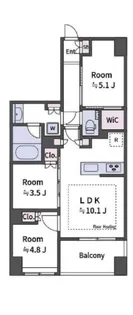 プレシス八王子レグリオ【01107号室】の間取り