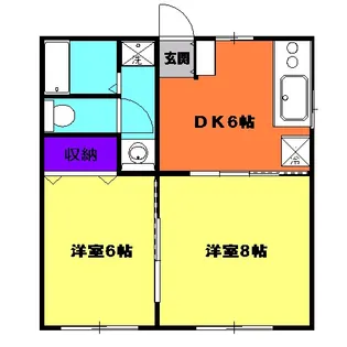 コーポ広野【102号室】の間取り