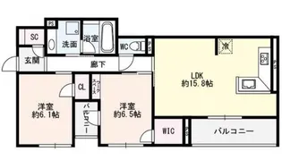 uno y solo(ウノ イ ソロ)【2階】の間取り