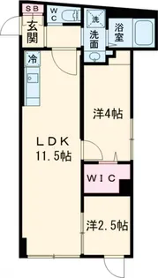 ウェルスクエア学芸大学Ⅱ【4階】の間取り
