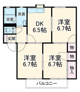 ラカーサ D【2階】の間取り