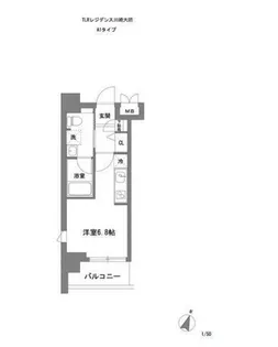 TLRレジデンス川崎大師【7階】の間取り