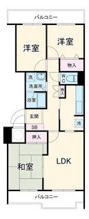 イトーピア徳川町マンション【3階】の間取り
