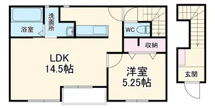 リーブルファイン住吉町【201号室】の間取り
