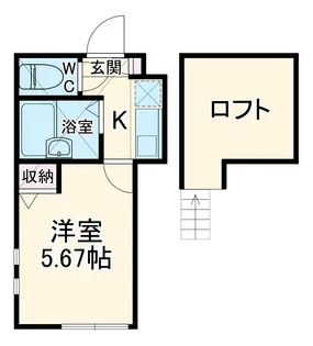 ユイットA【0201号室】の間取り