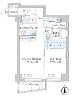 ラ・ヴィータ35【6階】の間取り