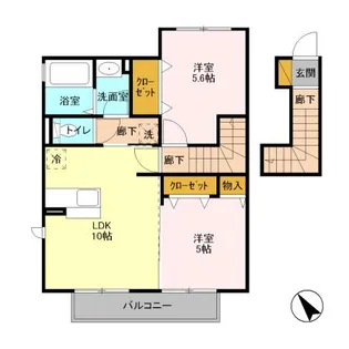 プレアデス見川F【2階】の間取り