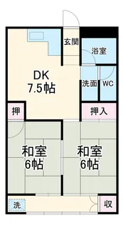 コーポゆの木【4階】の間取り