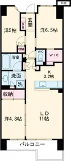 ルネ八王子トレーシア【8階】の間取り
