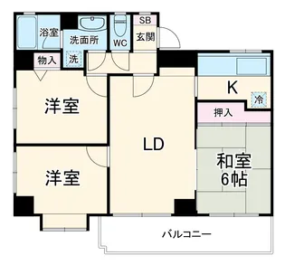 春日部ダイヤモンドマンション【4階】の間取り