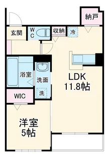 ヌーバルオットー・エディフィシオシスティーナ【103号室】の間取り