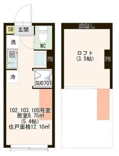 琴苑テラスときわ台【1階】の間取り