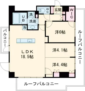 クレストコート旗の台【5階】の間取り
