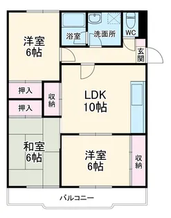 スカイハイツみさと【1階】の間取り