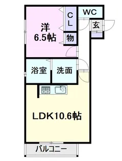 アヴァンティサクラ【203号室】の間取り