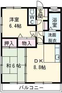 エスポワール八田【201号室】の間取り