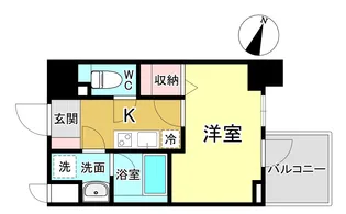 エレガントレジデンスyodogawa【0604号室】の間取り