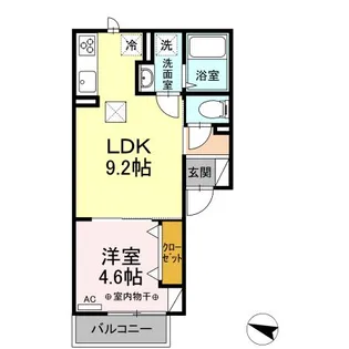 グランディール【103号室】の間取り