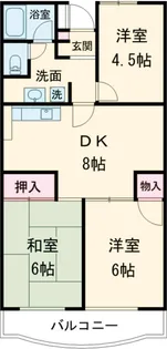 グリーンコーポ金田ユング【2階】の間取り