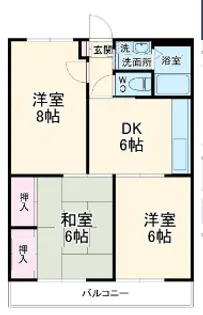 アメニティパレスワタナベ【102号室】の間取り