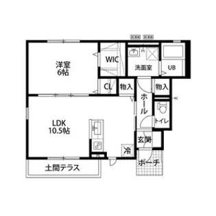 オーランジェE【1階】の間取り