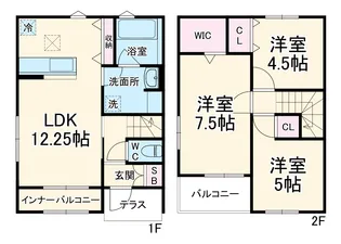 リーブルファイン川部Ⅴ【1階】の間取り