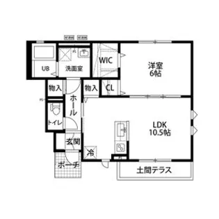 オーランジェE【1階】の間取り