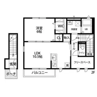 オーランジェE【2階】の間取り