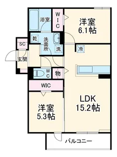 D-residence大島町【2階】の間取り