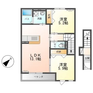 La recolte(ラ レコルト)【2階】の間取り