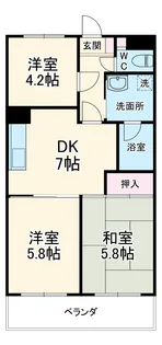 協栄箕面第二ハイツ【203号室】の間取り