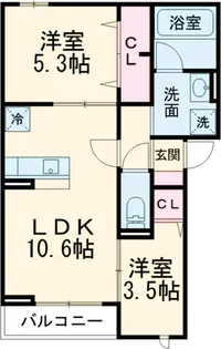 グランメール【3階】の間取り