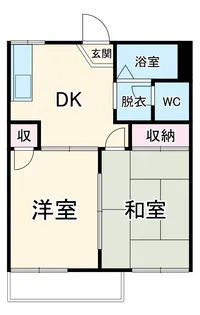サンハイツ上尾【202号室】の間取り