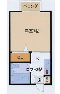 ジュネスP2【1階】の間取り