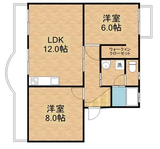 ヴィラ厚原Ⅱ【203号室】の間取り
