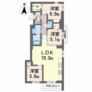 Avance東草深WEST【4階】の間取り