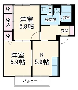 ハシマ.T.ハウス【2階】の間取り